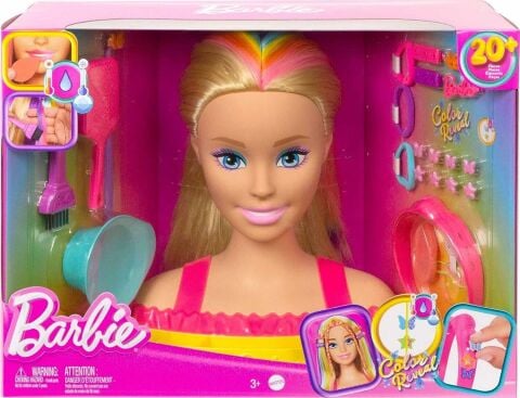 Barbie'nin Gökkuşağı Saçlı Büstü ve Aksesuarları HMD78