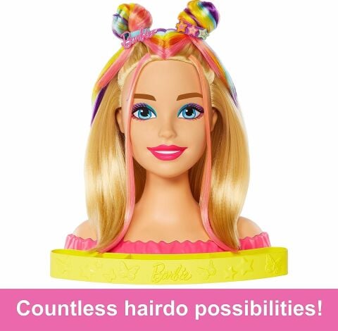 Barbie'nin Gökkuşağı Saçlı Büstü ve Aksesuarları HMD78