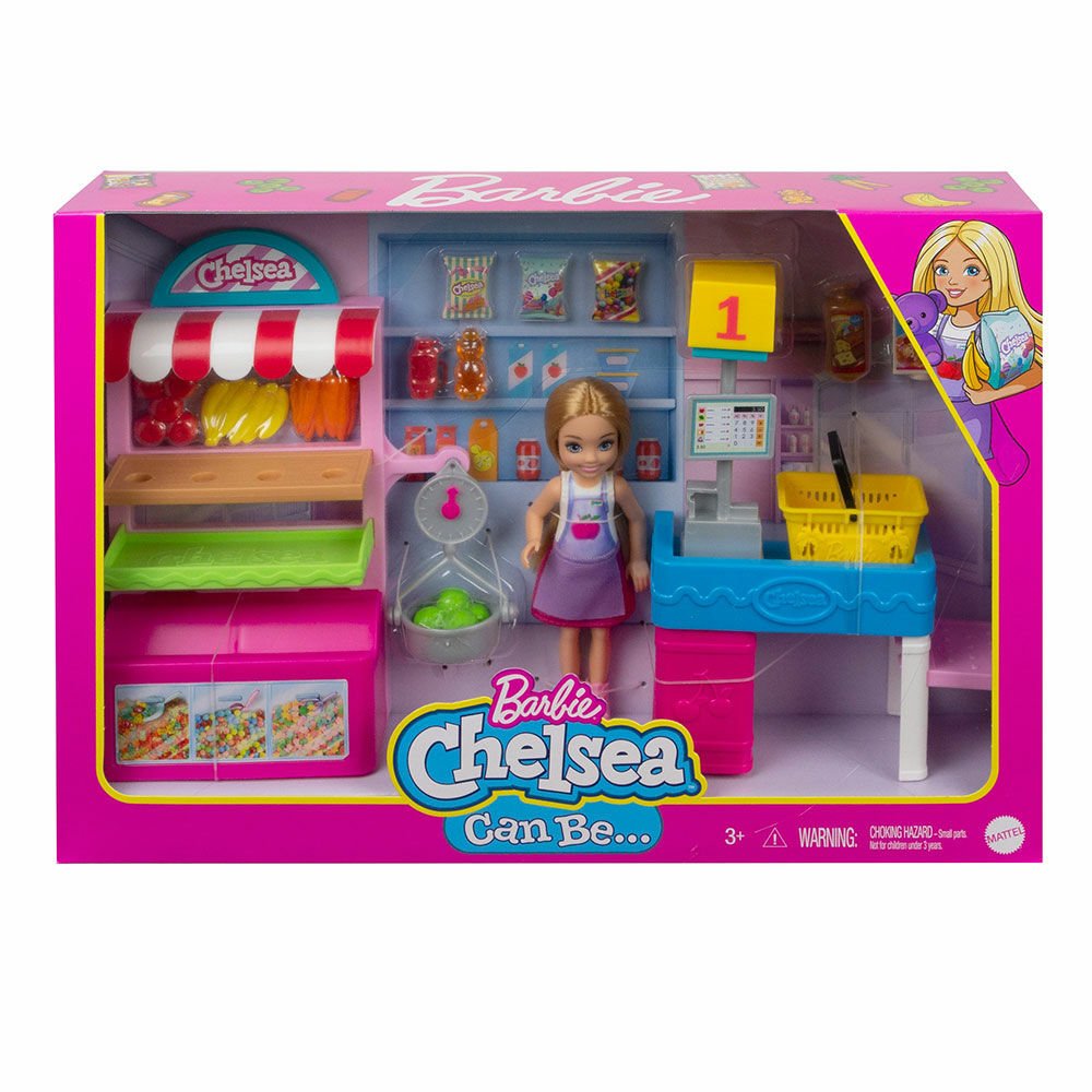 Barbie Chelsea Meslekleri Öğreniyor Market Çalışanı Oyun GTN67