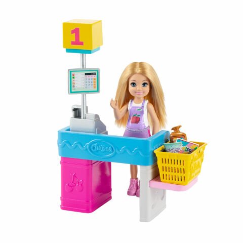 Barbie Chelsea Meslekleri Öğreniyor Market Çalışanı Oyun GTN67