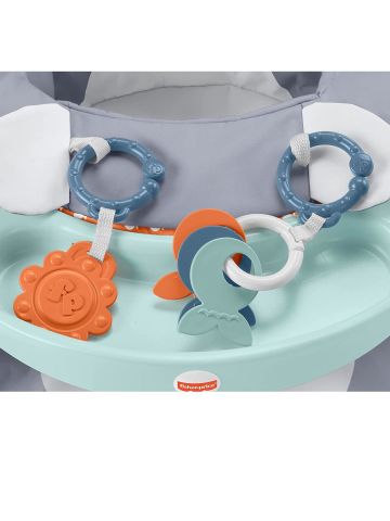 Fisher-Price Tepsili Ana Kucağı - Penguen Adası, Mama Tepsisi ve Oyuncakları ile Hayvan Temalı Taşınabilir Ana Kucağı HBF27