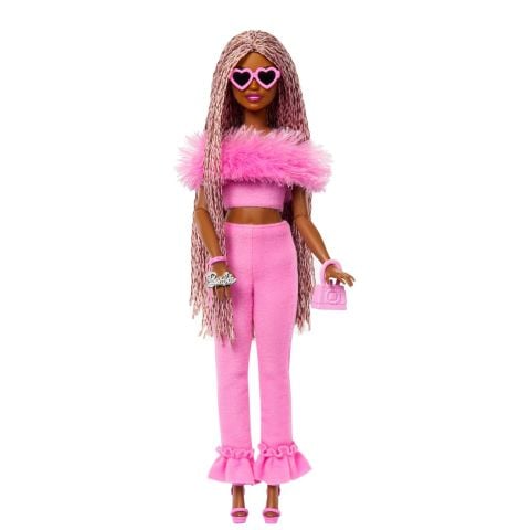 Barbie Deluxe Style Bebekler - Kahverengi Örgü Saçlı HYV24-HYV28