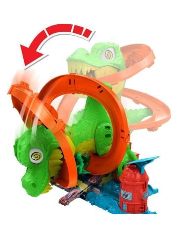 Hot Wheels T-Rex ve İtfaiye İstasyonu Oyun Seti JBM73