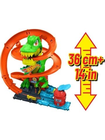 Hot Wheels T-Rex ve İtfaiye İstasyonu Oyun Seti JBM73