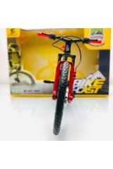 Mountain Bike Siyah Kırmızı 1:10 Ölçek Metal Model Oyuncak Bisiklet