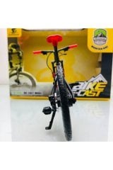 Mountain Bike Siyah Kırmızı 1:10 Ölçek Metal Model Oyuncak Bisiklet