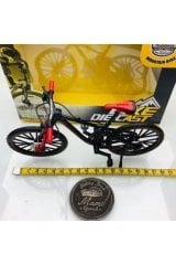 Mountain Bike Siyah Kırmızı 1:10 Ölçek Metal Model Oyuncak Bisiklet