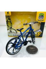 Mountain Bike Mavi 1:10 Ölçek Metal Model Oyuncak Bisiklet