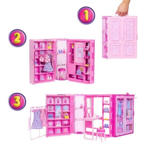 Barbie nin Rüya Gardrobu ve Bebek HXD58