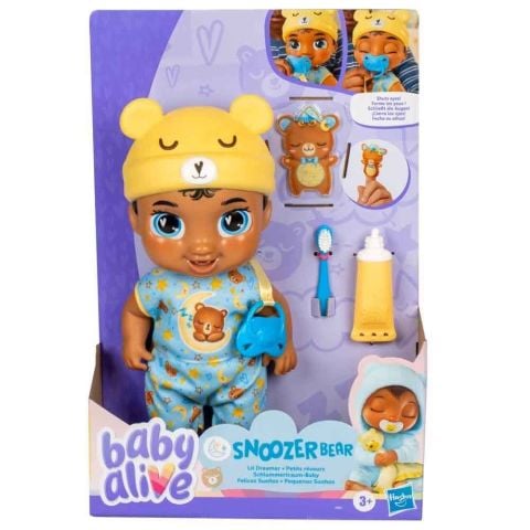 Baby Alive Lil Dreamer Snoozer Bear Sleepy Boy F9967