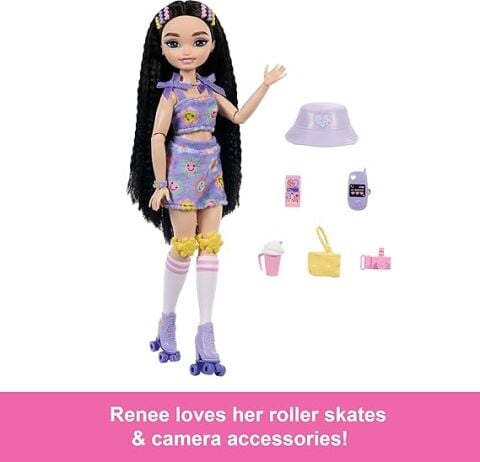 Barbie Dream Besties Paten Partisi Rene Bebek ve Aksesuarları Rene JFX99