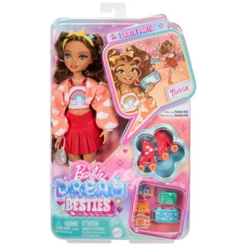 Barbie Dream Besties Paten Partisi Teresa Bebek ve Aksesuarları Teresa JFX98