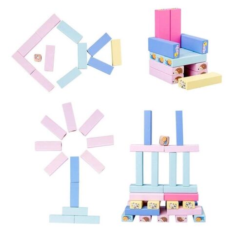 Ahşap Renkli Jenga