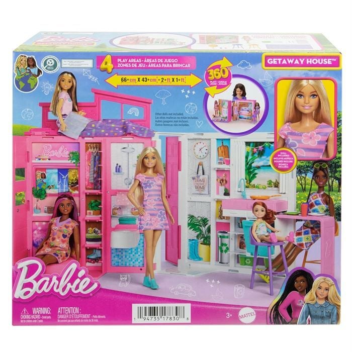 Barbie Portatif Tatil Evi Bebek ve Oyun Seti HRJ77