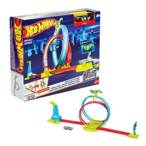 Hot Wheels Neon Yarışlar Çifte Çemberde Yarış Seti HPC05