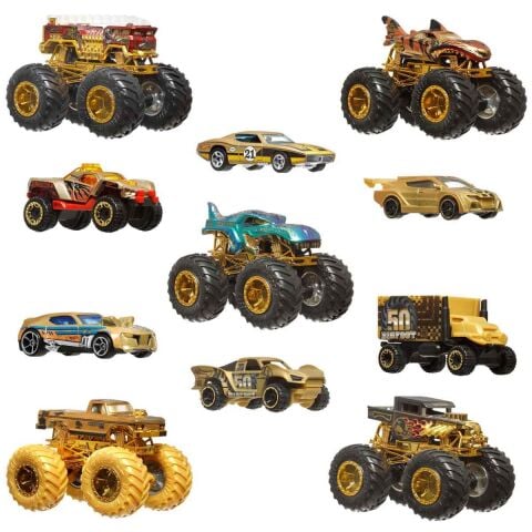 1:64 Hot Wheels Monster Trucks Bigfoot Trophy Şampiyonları Araba ve Kamyon Çoklu Arabalar JDW07