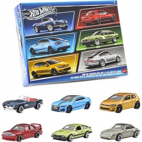 1:64 Hot Wheels Silver Serisi Euro Style 6’lı Araba Seti JBY79