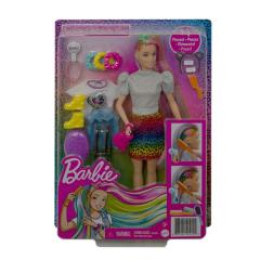 Barbie Leopar Desenli Saçlar Bebeği GRN81
