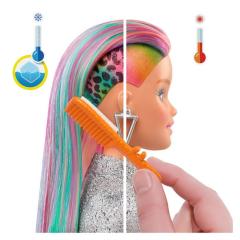 Barbie Leopar Desenli Saçlar Bebeği GRN81