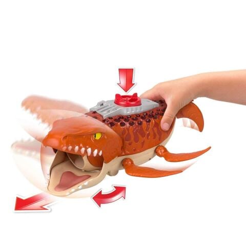 Sesli Fisherprice Imaginext Jurassic World Rebirth Dev Ağızlı Mosasaurus Dinozor Oyun Seti JFR23