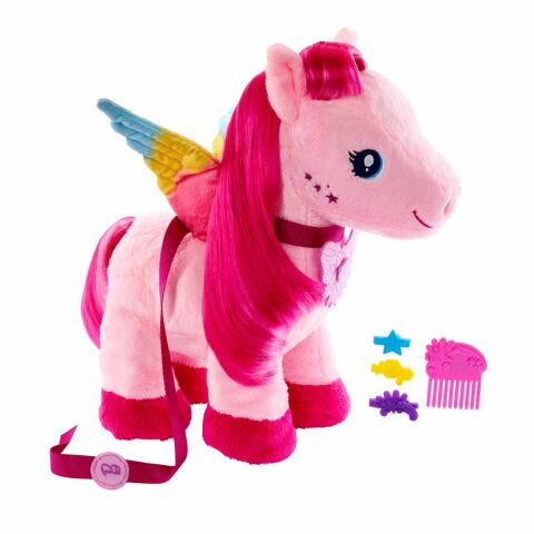 Barbie Yürüyen ve Kanat Çırpan Peluş Pegasus HPJ50