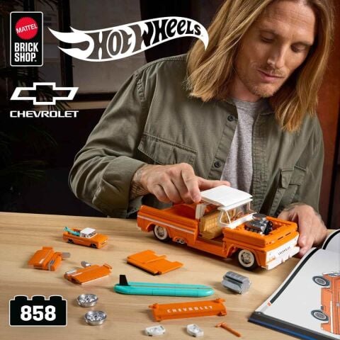 Hot Wheels Elite Serisi Custom '62 Chevy Pickup Araba 858 Parça Yapım Seti JFT20