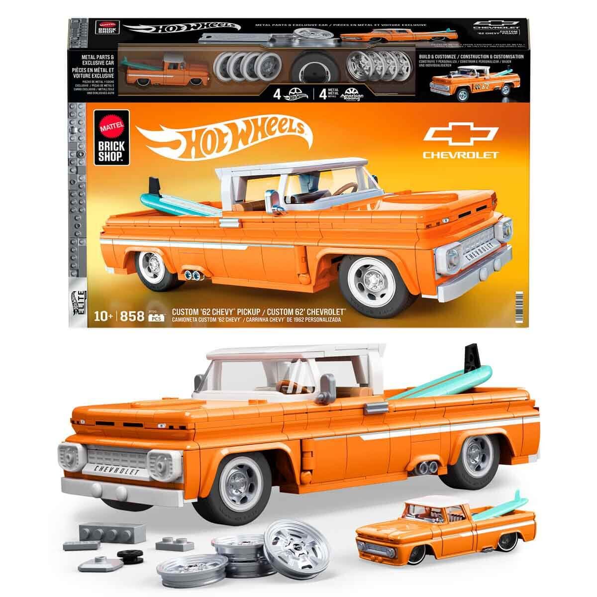 Hot Wheels Elite Serisi Custom '62 Chevy Pickup Araba 858 Parça Yapım Seti JFT20