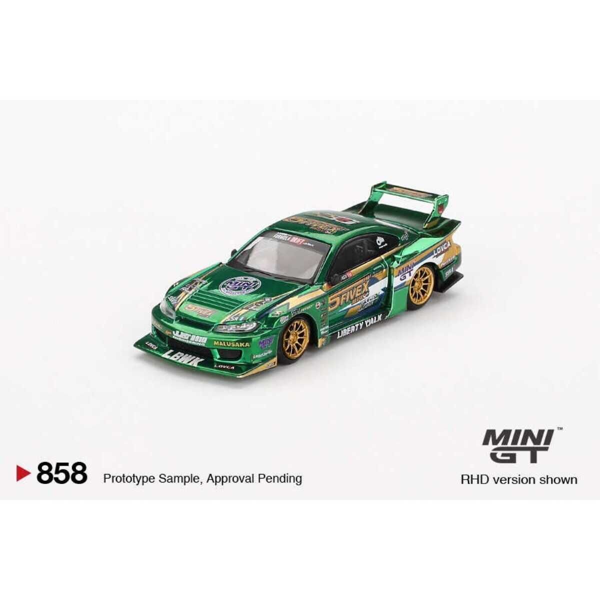 Mini GT 1/64 Nissan LB-Super Silhouette S15 SILVIA LBWK 2024 Fausto Racing - Blister Paket MGT00858-BL