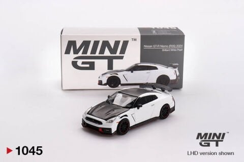 Mini GT 1/64 Nissan GT-R Nismo 2024 Brilliant White Pearl MGT01045