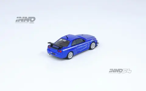 Inno 1/64 Nissan Skyline GT-R (R34) V-SPEC Tuned by ''MINE'S'' IN64-R34VS-MINES-BL