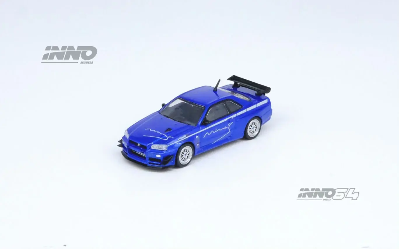 Inno 1/64 Nissan Skyline GT-R (R34) V-SPEC Tuned by ''MINE'S'' IN64-R34VS-MINES-BL
