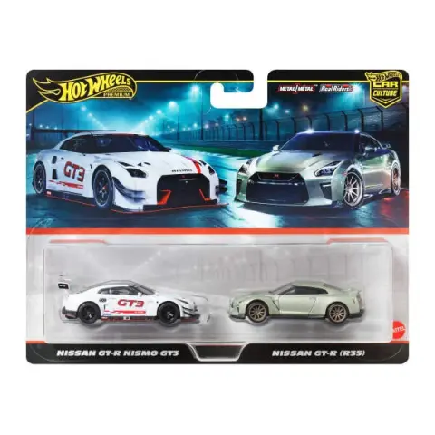 Hot Wheels 2'li̇ Premi̇um Araba Seti̇ Nissan Gt-R Nismo Gt3 ve Nissan Gt-R (R35) JBL05