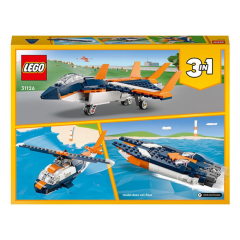 LEGO Creator 3ü 1 Arada Süpersonik Jet 31126