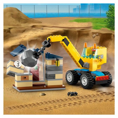 LEGO City İnşaat Kamyonları ve Yıkım Gülleli Vinç 60391