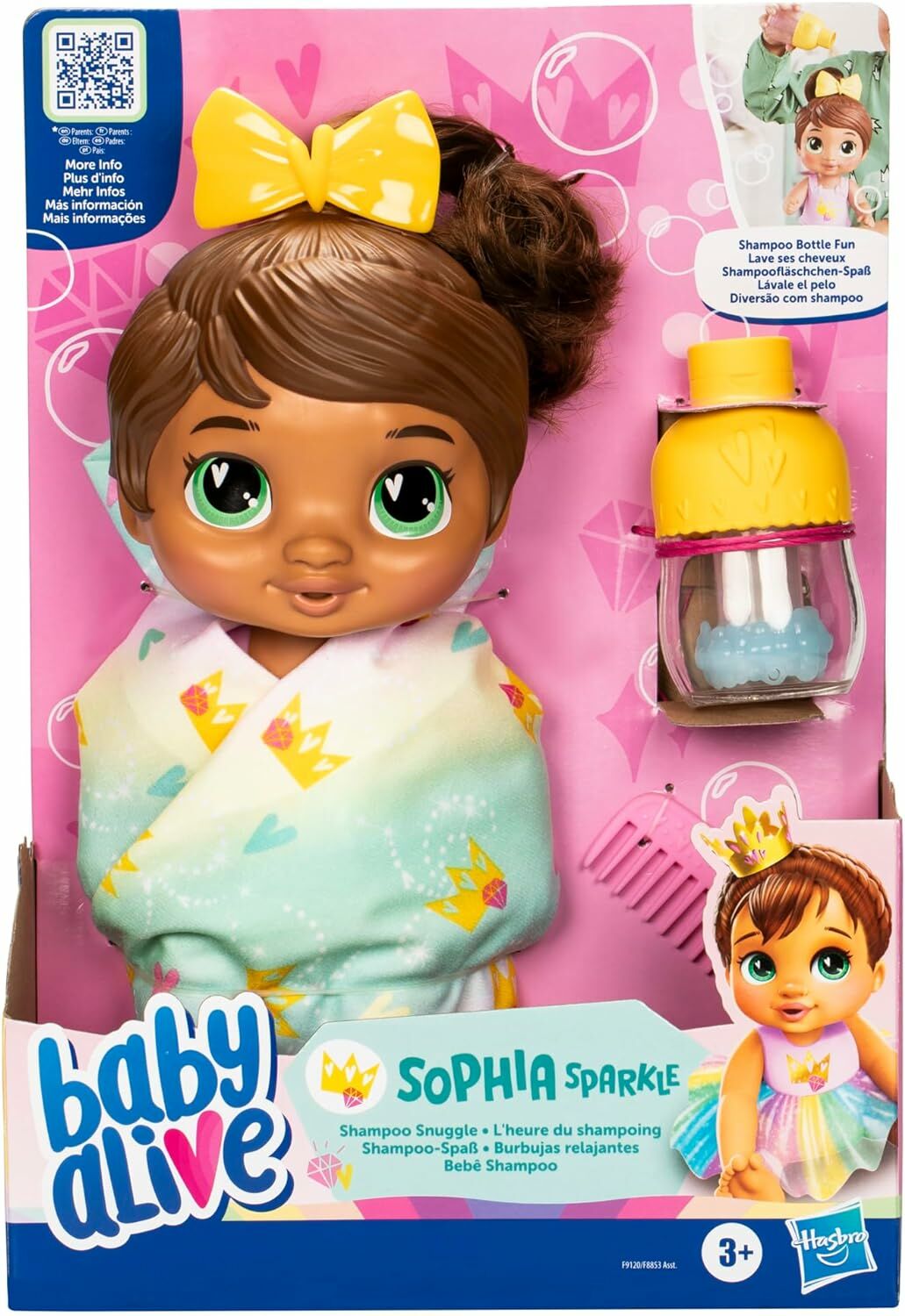 Baby Alive Bebeğimle Şampuan Eğlencesi Esmer F9120