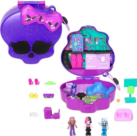Polly Pocket Monster High Temalı Kompakt, Oyun Seti HVV58