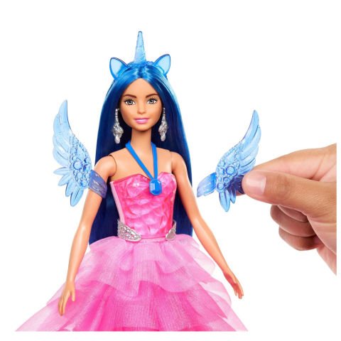 Barbie Mavi Saçlı Prenses Bebek HRR16