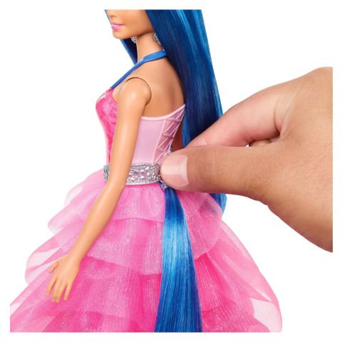 Barbie Mavi Saçlı Prenses Bebek HRR16