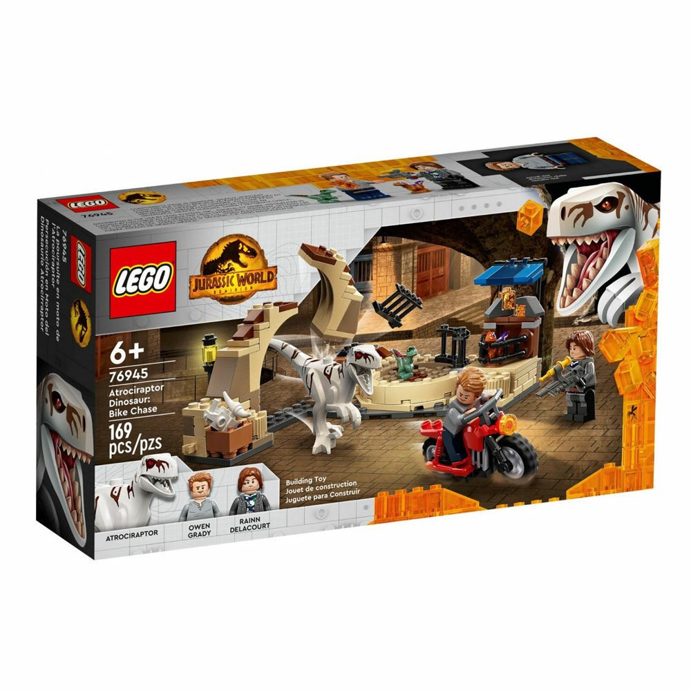 LEGO Jurassic World Atrociraptor Dinozor: Motosiklet Takibi 76945