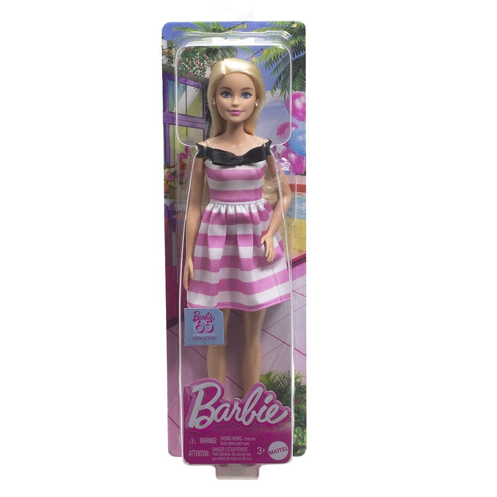 Barbie 65.Yıl Özel Pembe Elbiseli Bebek HTH66