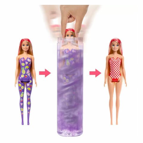 Barbie Color Reveal Sürpriz Barbie Meyve Deseni Elbiseli Bebekler HJX49