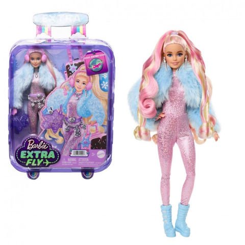 Barbie Extra Seyehat Bebekleri Kar Temalı HPB16