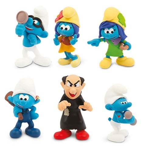 Şirinler 6'lı Figür Seti PUF14000 - Gargamel Figürlü Set