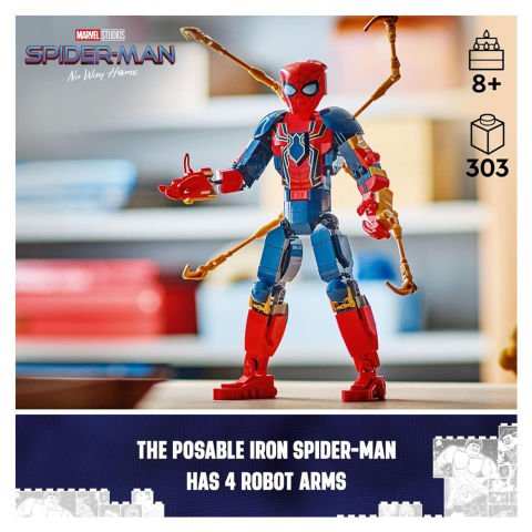 LEGO Super Heroes Marvel Iron Örümcek Adam Yapım Figürü 76298