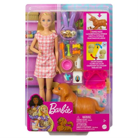 Barbie ve Yeni Doğan Köpekler Oyun Seti HCK75