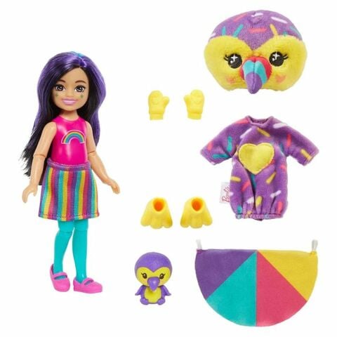 Barbie Cutie Reveal Bebekler Chelsea Tropikal Orman Serisi Kuş HKR12- HKR16