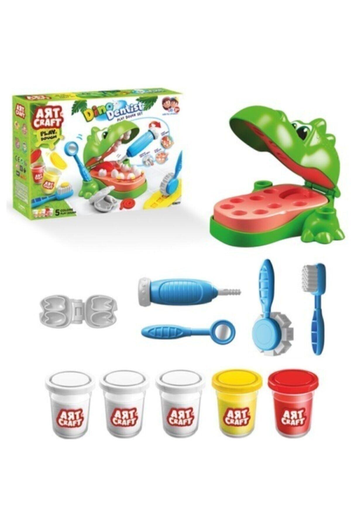 Dinozor Dişçi Oyun Hamur Set Dino Dentist