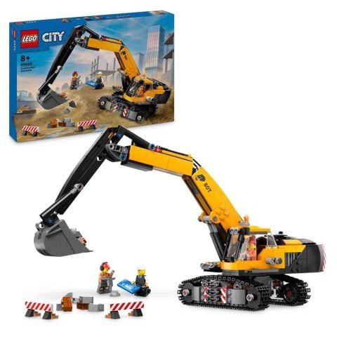 LEGO City Sarı İnşaat Ekskavatörü Oyuncak Kazıcı 60420