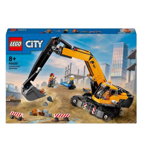 LEGO City Sarı İnşaat Ekskavatörü Oyuncak Kazıcı 60420