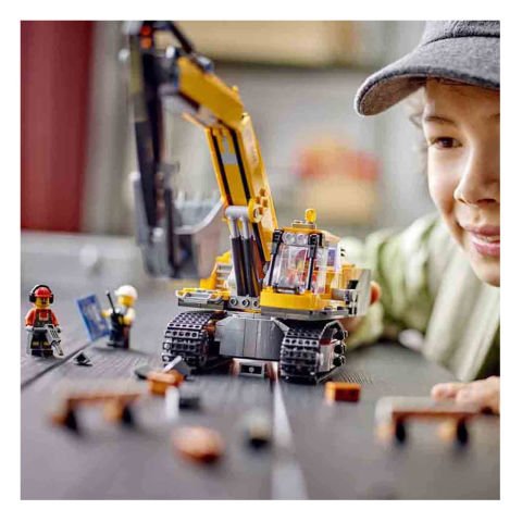 LEGO City Sarı İnşaat Ekskavatörü Oyuncak Kazıcı 60420